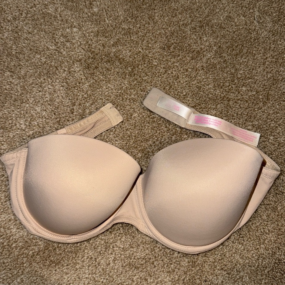 Pink Strapless Bra